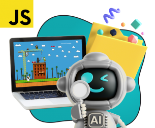 Язык программирования JavaScript + AI. Проектное обучение + геймификация + AI-помощники - КИБЕРшкола программирования для детей, компьютерные курсы для школьников, начинающих и подростков - KIBERone г. Бугульма
